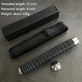 Self-defense three-section telescopic stick Silver 21 inch - Tophatter Daily Deals