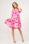 And The Why Color Block Puff Sleeve Dress Casual Dresses - Tophatter Daily Deals