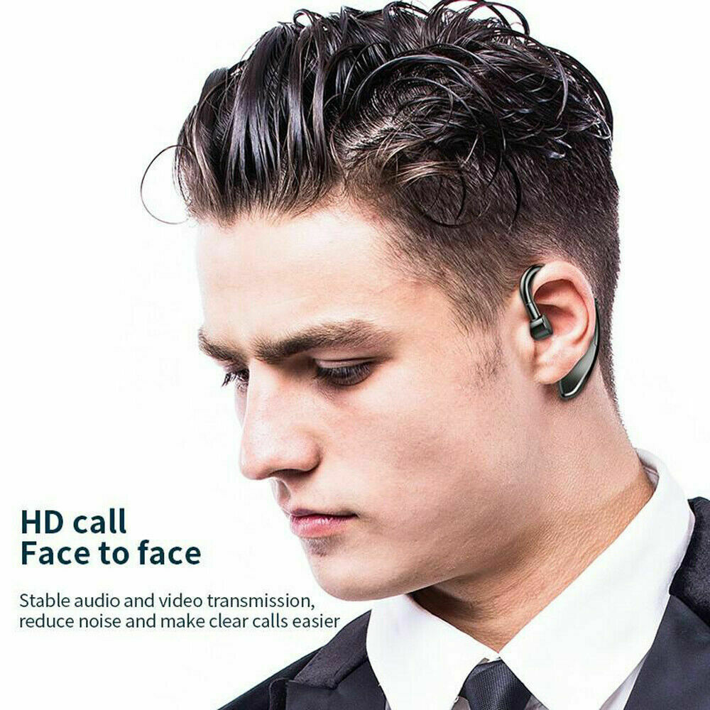 Bluetooth 5.0 Earpiece Driving Trucker Wireless Headset Earbuds Noise Cancelling 5 - Tophatter Daily Deals