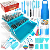 Baking Set Apron With Three-layer Storage Folding Gift Box Blue 368piece set 0 - Tophatter Daily Deals