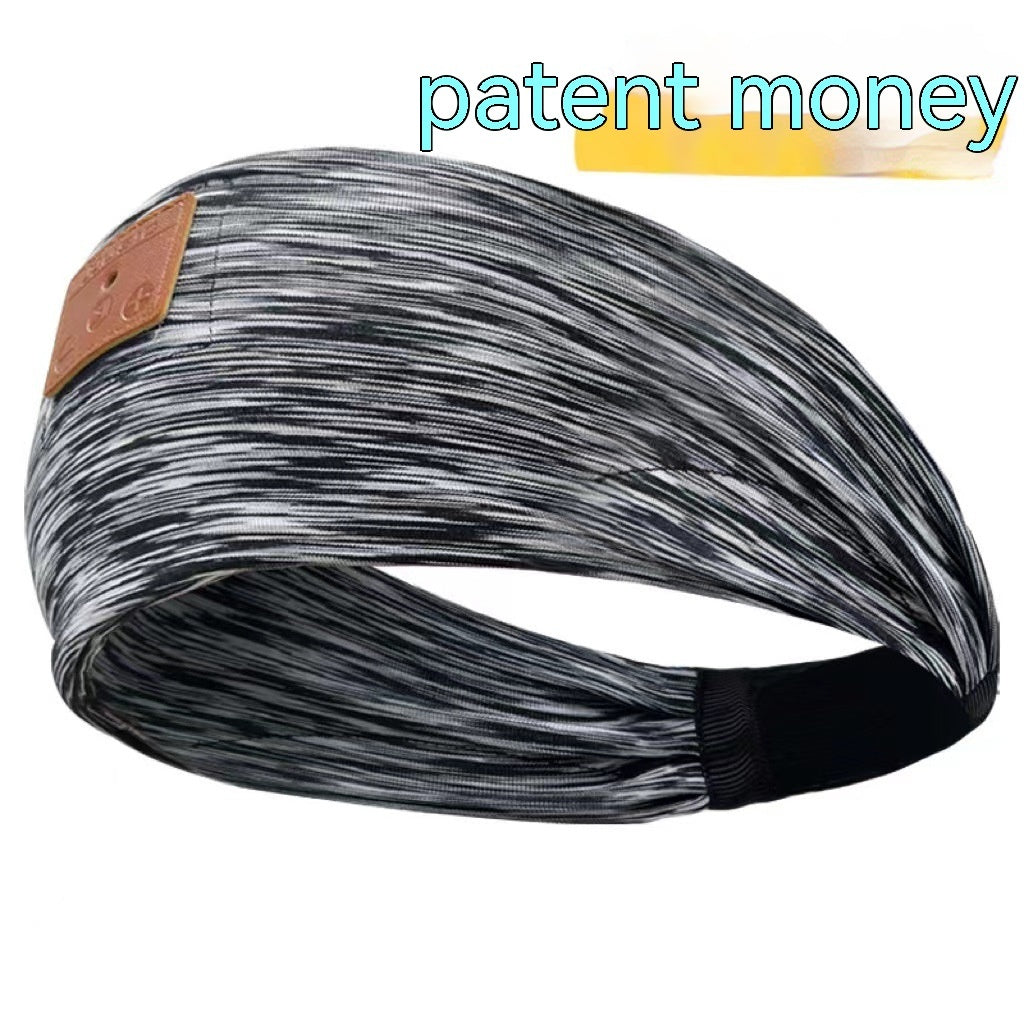 Bluetooth Wireless Call Elastic Shading Non-slip Sports Music Headscarf Sports Stripes Black 0 - Tophatter Daily Deals