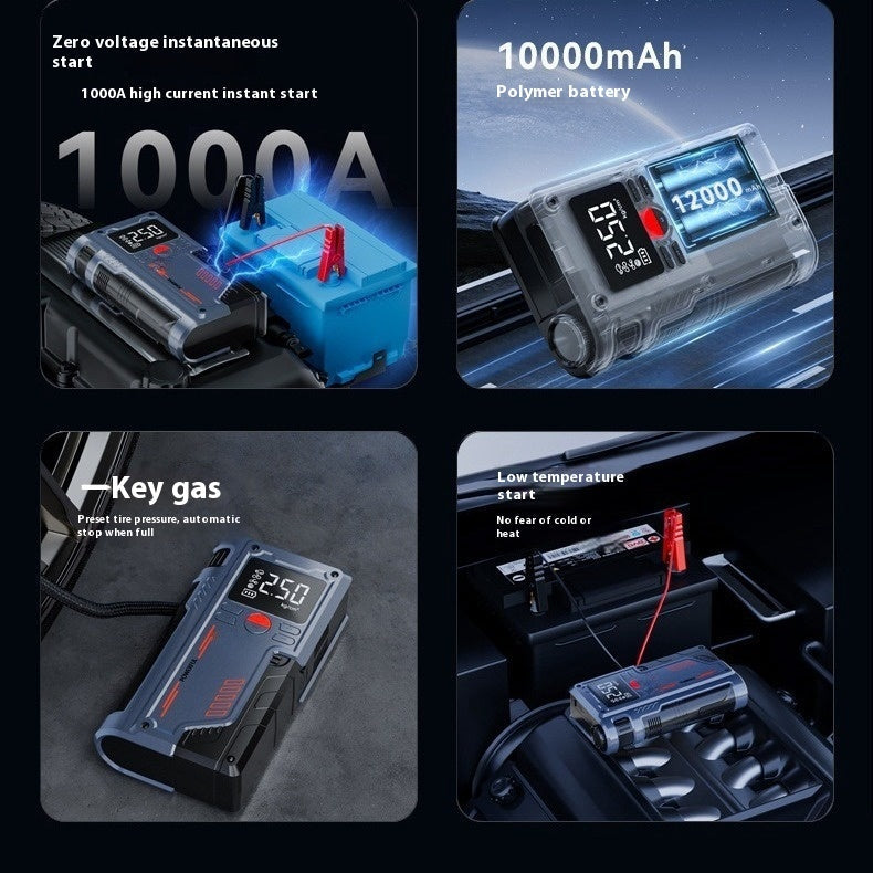 Automobile Emergency Start Power Source Car Inflatable All-in-one Machine 0 - Tophatter Daily Deals
