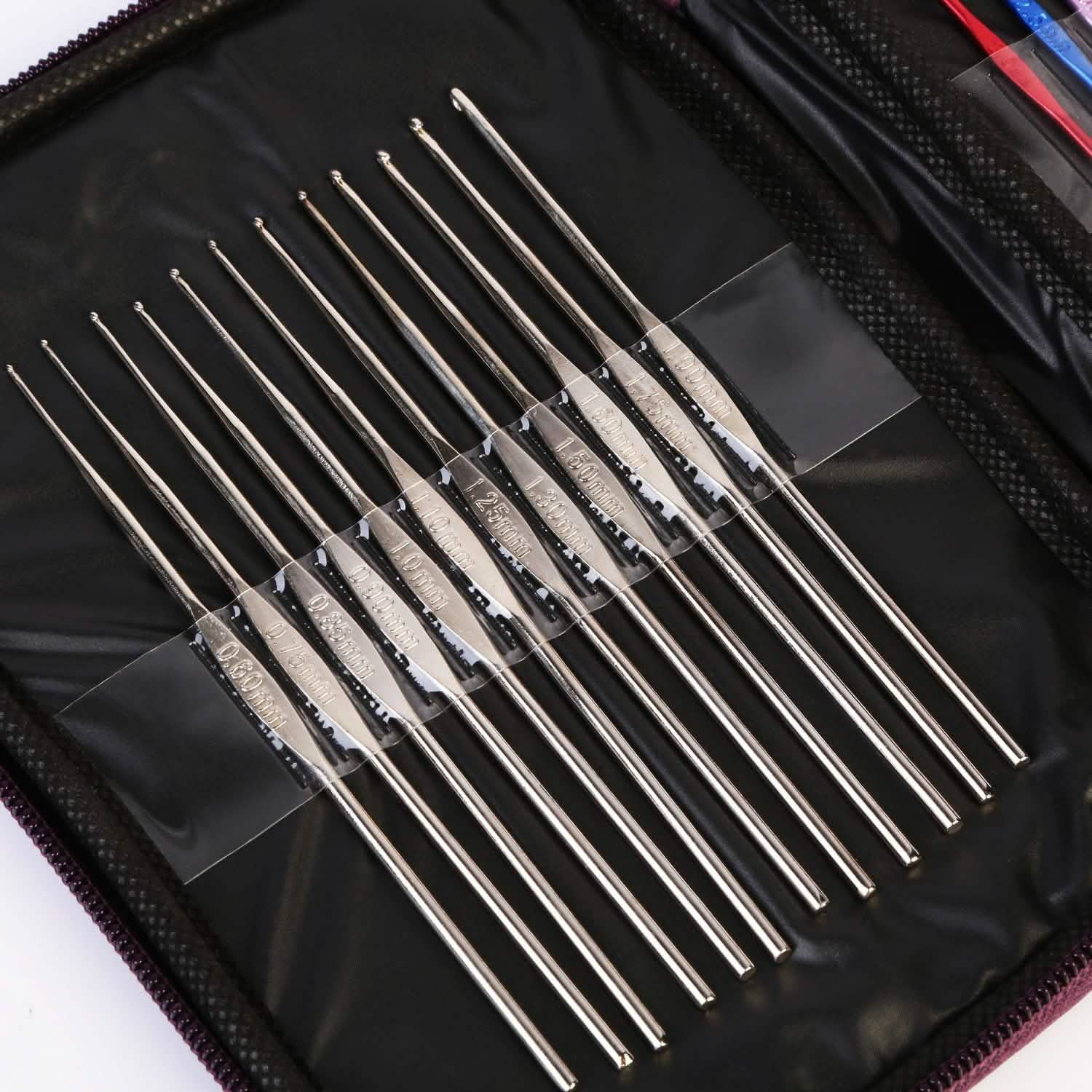 22-Piece: Aluminum Multi-Color Crochet Hook Needles School, Office & Art Supplies - Tophatter Daily Deals