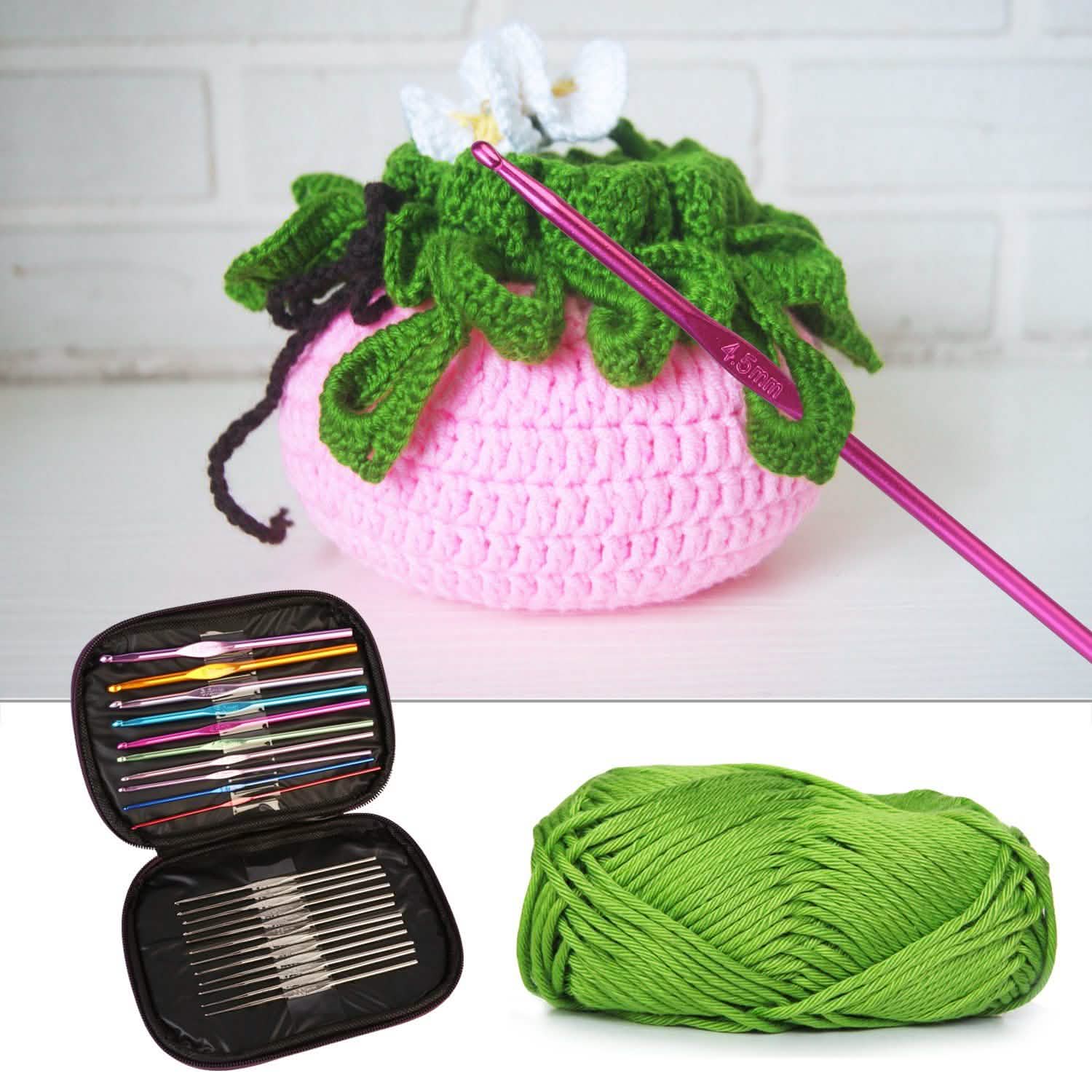 22-Piece: Aluminum Multi-Color Crochet Hook Needles School, Office & Art Supplies - Tophatter Daily Deals