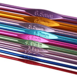 22-Piece: Aluminum Multi-Color Crochet Hook Needles School, Office & Art Supplies - Tophatter Daily Deals