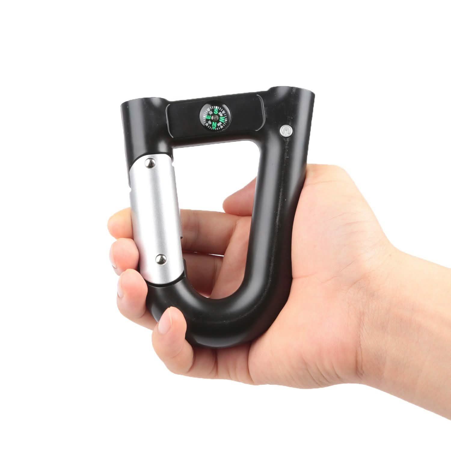 2200 mAh Powerbank with Emergency Flashlight Compass Carabiner-Shaped Outdoor Recreation - Tophatter Daily Deals