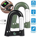 2200 mAh Powerbank with Emergency Flashlight Compass Carabiner-Shaped Outdoor Recreation - Tophatter Daily Deals