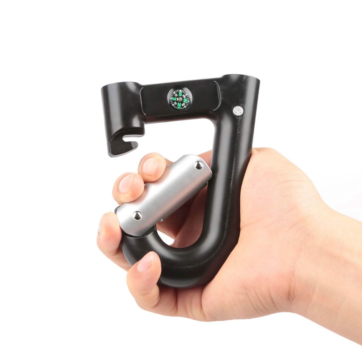 2200 mAh Powerbank with Emergency Flashlight Compass Carabiner-Shaped Outdoor Recreation - Tophatter Daily Deals