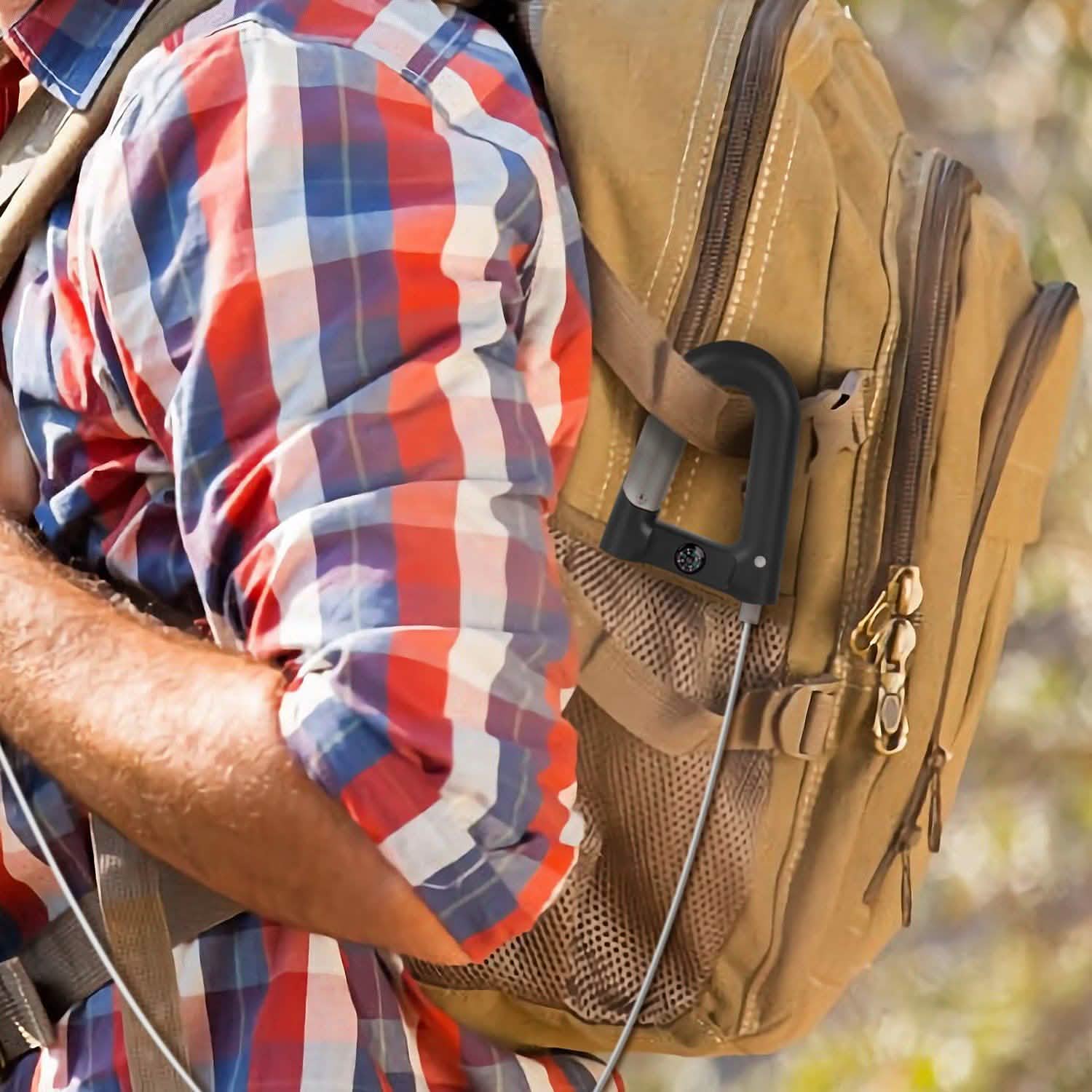 2200 mAh Powerbank with Emergency Flashlight Compass Carabiner-Shaped Outdoor Recreation - Tophatter Daily Deals