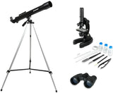 CELESTRON TELESCOPE (120X) / MICROSCOPE (900X) / BINOCULAR (4X), KIT - Tophatter Daily Deals