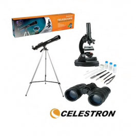 CELESTRON TELESCOPE (120X) / MICROSCOPE (900X) / BINOCULAR (4X), KIT - Tophatter Daily Deals