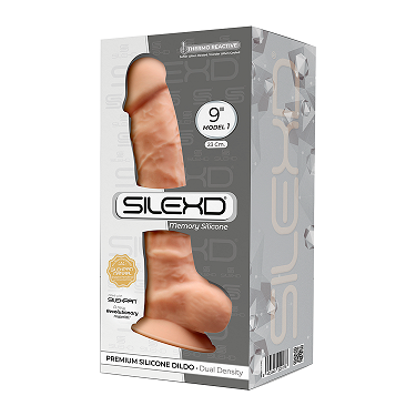 SilexD Model 1 Flesh (9 Inch) Dual Density Silicone Dildo – Strong Suction Cup Harness Compatible > Dildos > Large Dildos - Tophatter Daily Deals