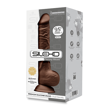 Silexd 9.5 Inch Model 1 Premium Silicone Dildo in Brown > Dildos > Large Dildos - Tophatter Daily Deals