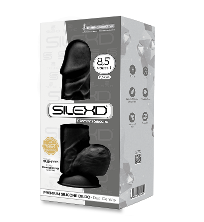 Silexd 8.5 Inch Black Realistic Dual Density Silicone Dildo with Suction Cup Base > Dildos > Realistic Dildos - Tophatter Daily Deals