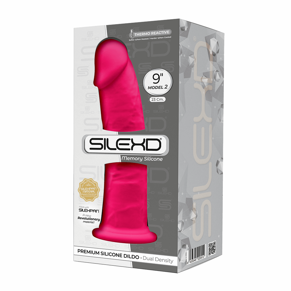 Silexd 9 Inch Model 2 Pink Premium Silicone Dildo Dual Density > Dildos > Large Dildos - Tophatter Daily Deals
