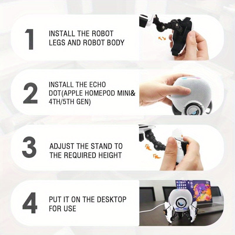 Echo Dot Table Mount for 4th/5th Gen & Mini Speaker Stands & Mounts - Tophatter Daily Deals
