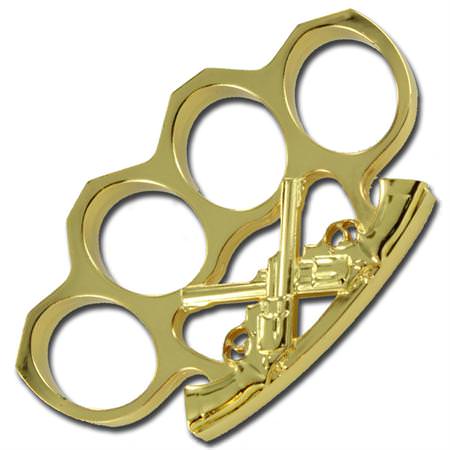 Wild West Gun Slinger Knuckle Buckle Gold Collectible Weapons - Tophatter Daily Deals