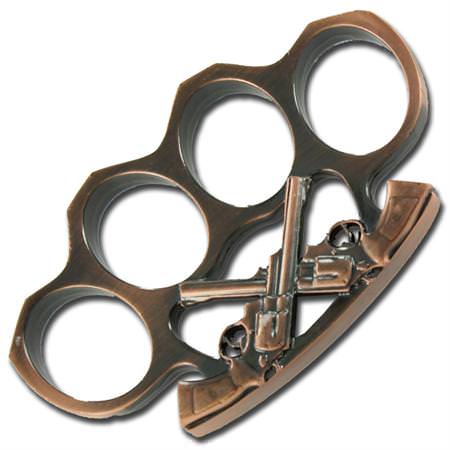 Wild West Gun Slinger Knuckle Buckle Antique Brass - TOPHATTER'S ARMORY DEALS Collectible Weapons - Tophatter Daily Deals