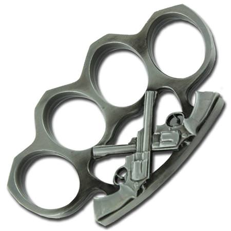 Wild West Gun Slinger Knuckle Buckle Antique Silver - TOPHATTER'S ARMORY DEALS Collectible Weapons - Tophatter Daily Deals