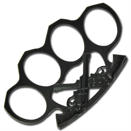 Wild West Gun Slinger Knuckle Buckle Black - TOPHATTER'S ARMORY DEALS Collectible Weapons - Tophatter Daily Deals