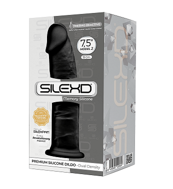 Silexd 7.5 Inch Model 2 Black Premium Silicone Dildo Dual Density > Dildos > Realistic Dildos - Tophatter Daily Deals