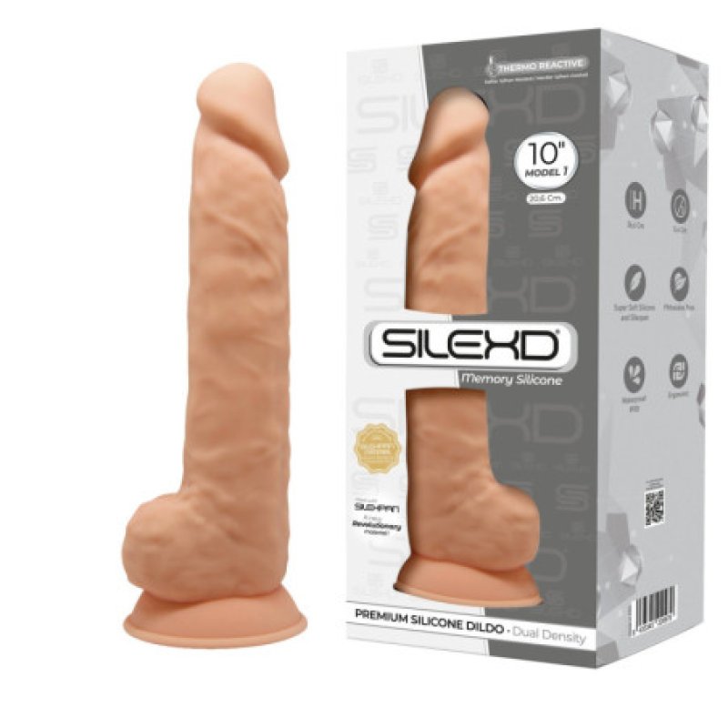SilexD Model 1 – 10 Inch Dual Density Silicone Dildo with Balls > Dildos > Large Dildos - Tophatter Daily Deals