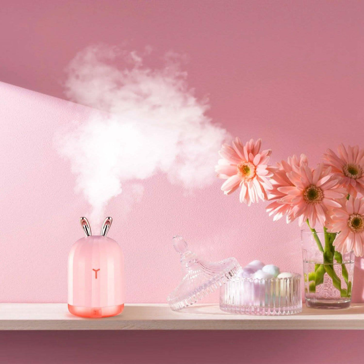 220ml Cool Mist Humidifier Ultrasonic Air Diffuser Atomizer with 7 Color Health & Wellness - Tophatter Daily Deals