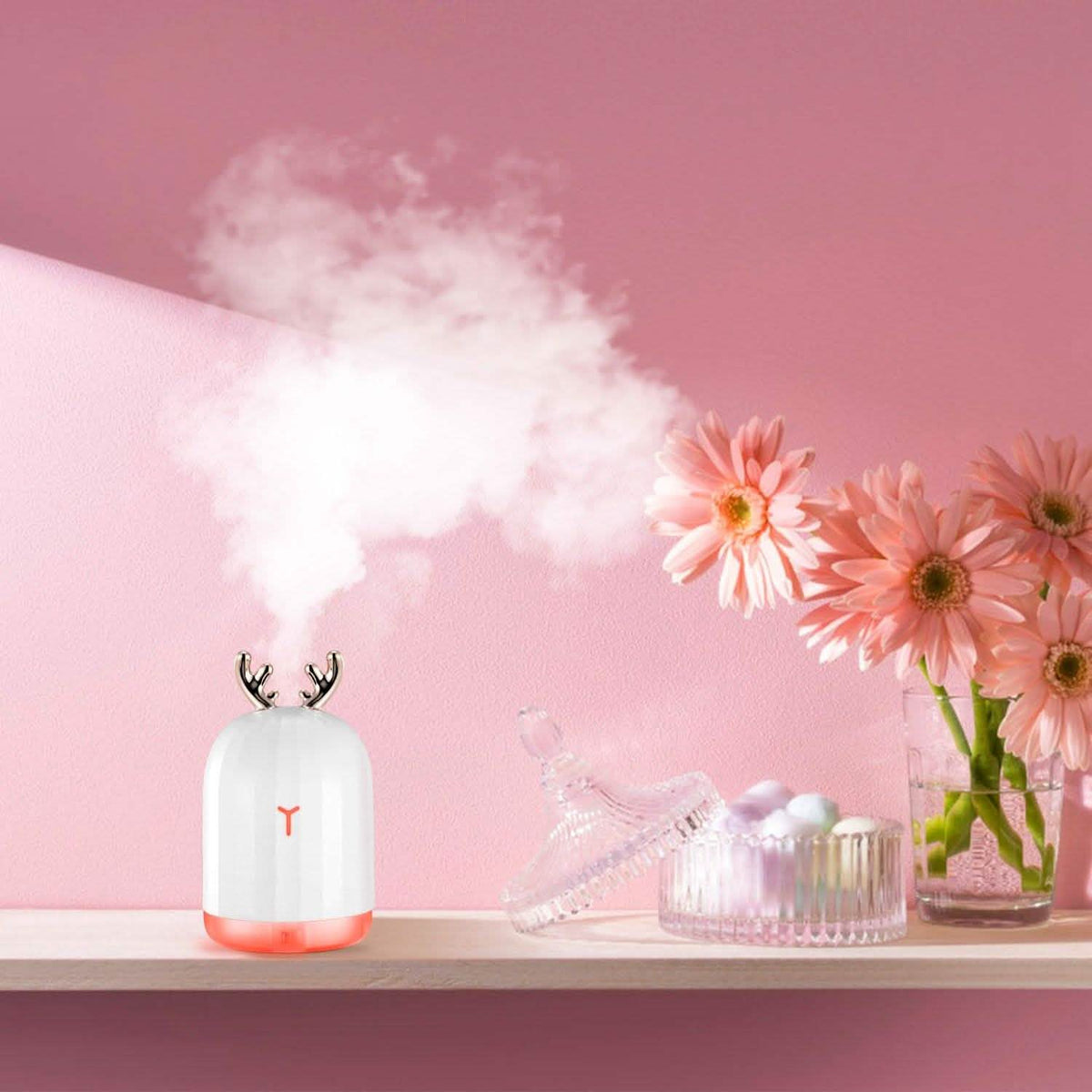 220ml Cool Mist Humidifier Ultrasonic Air Diffuser Atomizer with 7 Color Health & Wellness - Tophatter Daily Deals