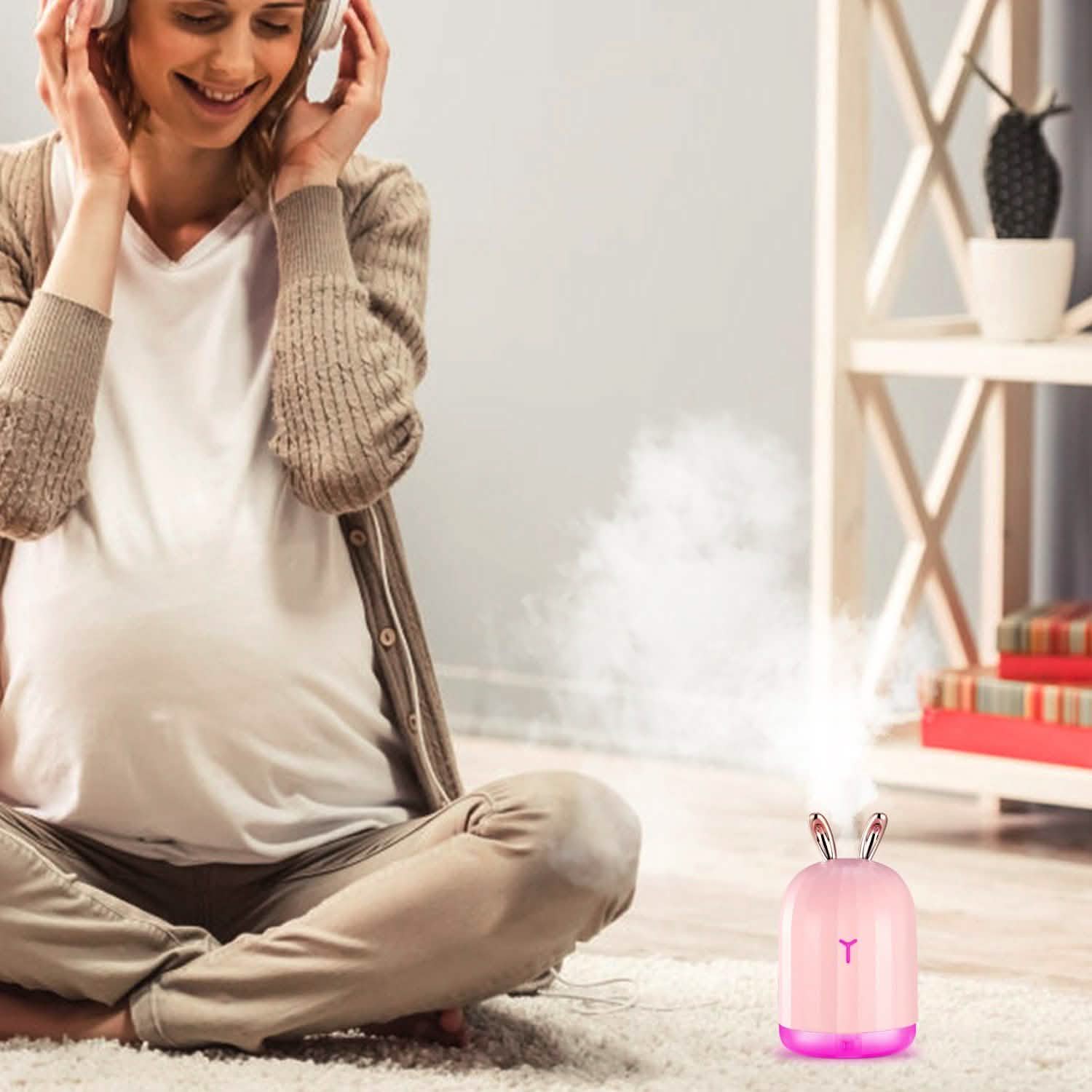 220ml Cool Mist Humidifier Ultrasonic Air Diffuser Atomizer with 7 Color Health & Wellness - Tophatter Daily Deals