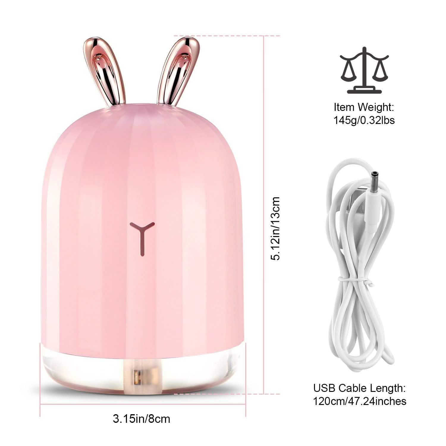 220ml Cool Mist Humidifier Ultrasonic Air Diffuser Atomizer with 7 Color Health & Wellness - Tophatter Daily Deals