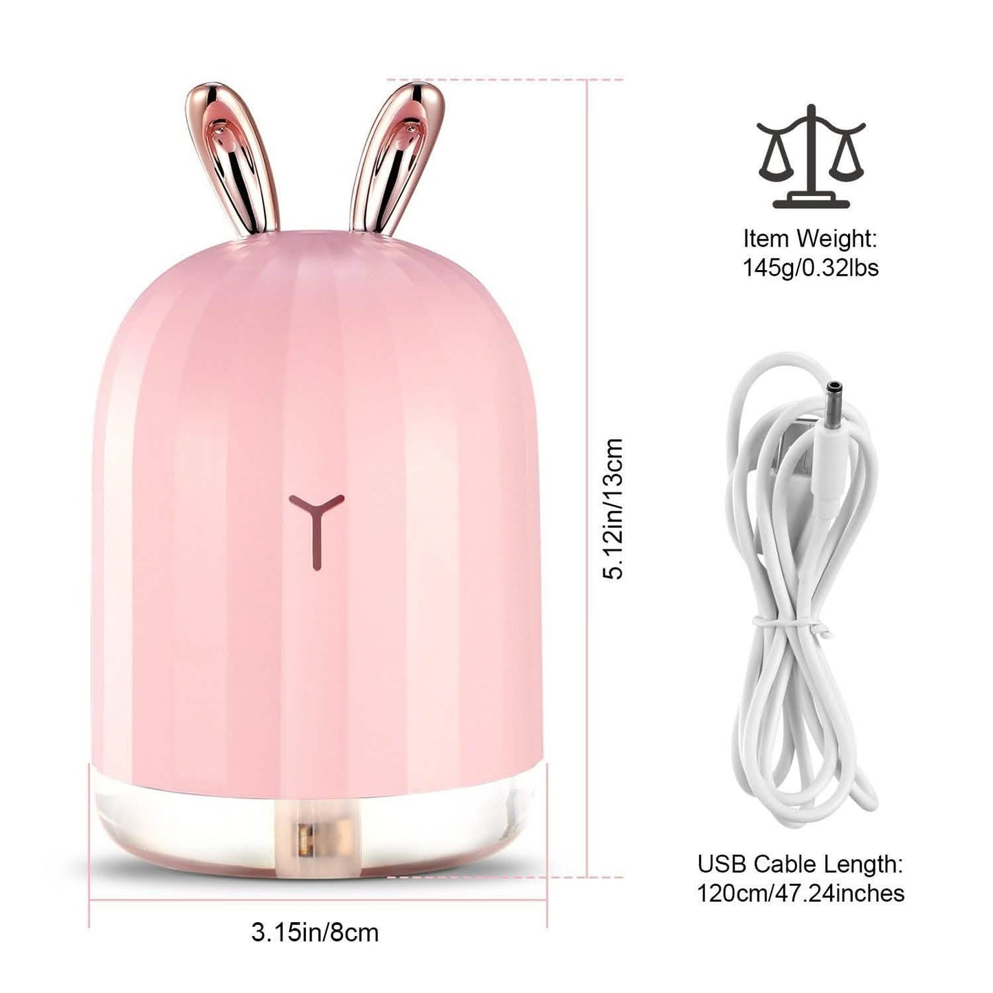 220ml Cool Mist Humidifier Ultrasonic Air Diffuser Atomizer with 7 Color Health & Wellness - Tophatter Daily Deals