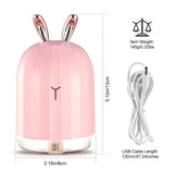 220ml Cool Mist Humidifier Ultrasonic Air Diffuser Atomizer with 7 Color Health & Wellness - Tophatter Daily Deals