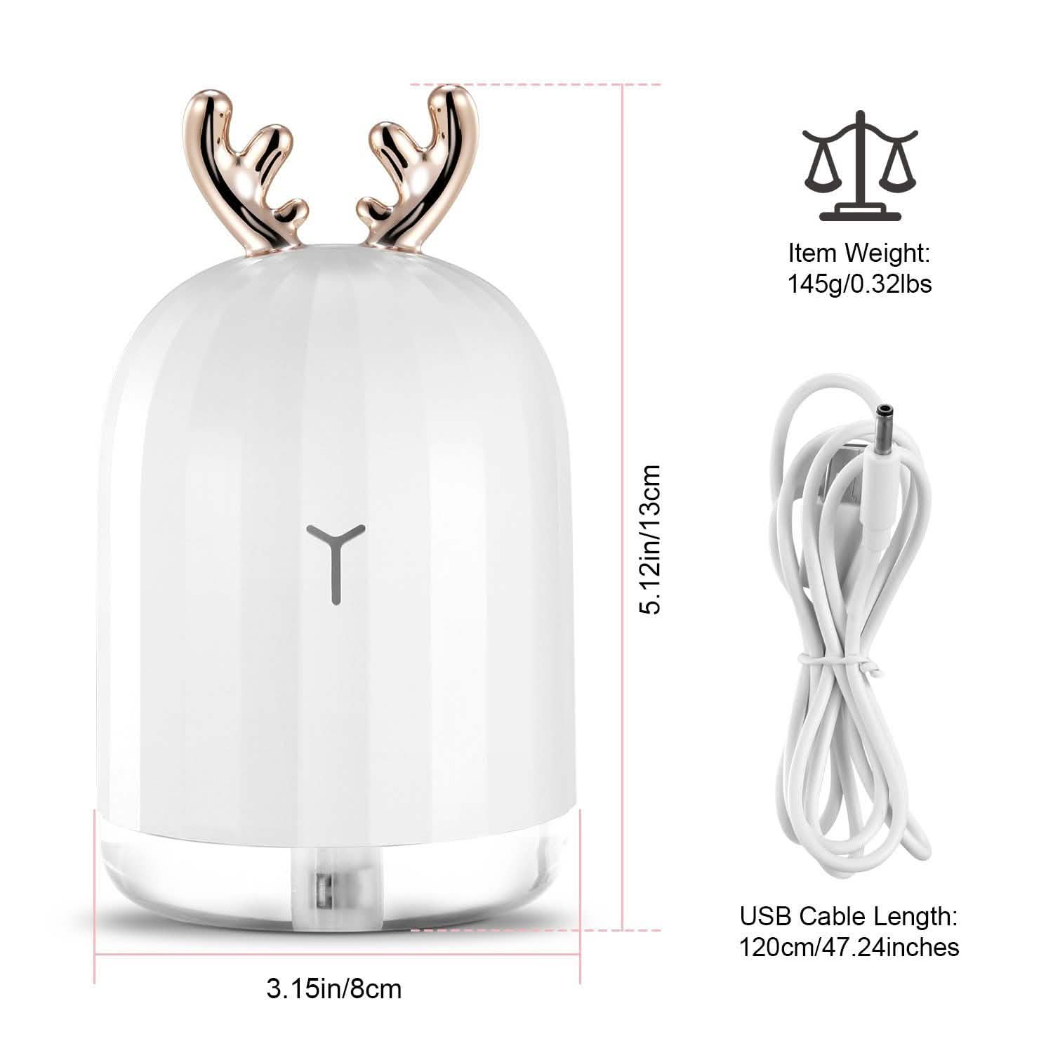 220ml Cool Mist Humidifier Ultrasonic Air Diffuser Atomizer with 7 Color Health & Wellness - Tophatter Daily Deals