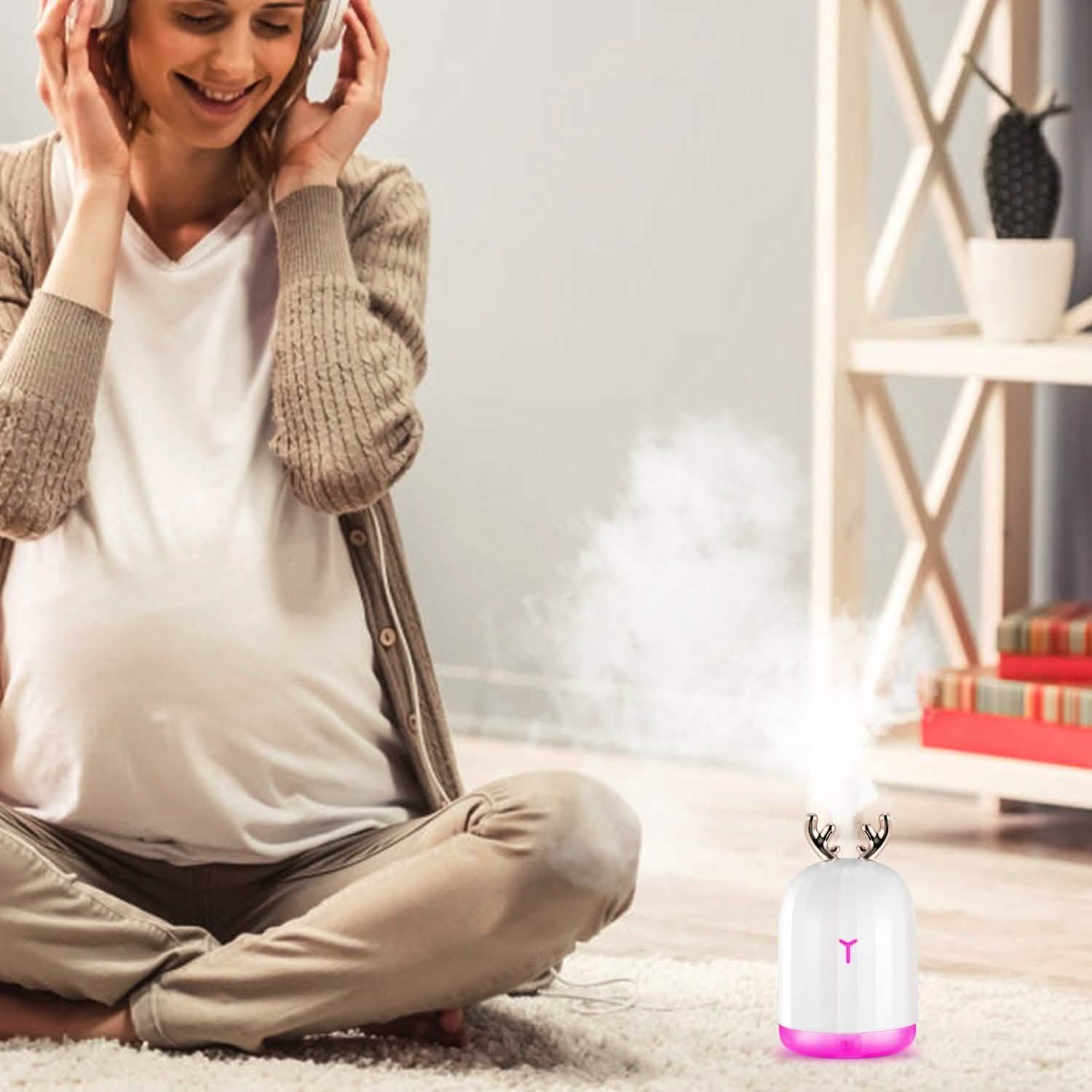 220ml Cool Mist Humidifier Ultrasonic Air Diffuser Atomizer with 7 Color Health & Wellness - Tophatter Daily Deals