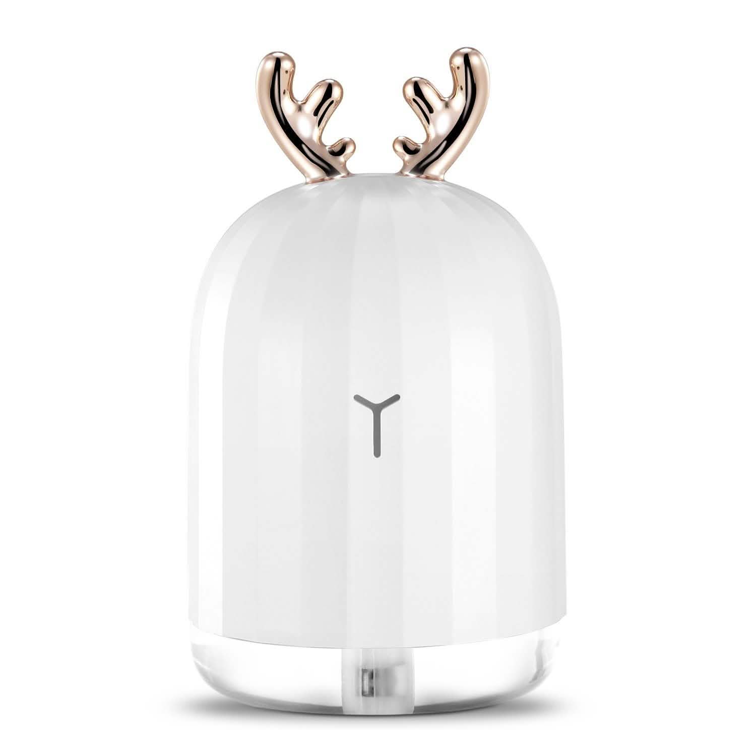 220ml Cool Mist Humidifier Ultrasonic Air Diffuser Atomizer with 7 Color Deer Health & Wellness - Tophatter Daily Deals