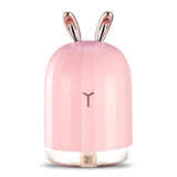 220ml Cool Mist Humidifier Ultrasonic Air Diffuser Atomizer with 7 Color Rabbit Health & Wellness - Tophatter Daily Deals