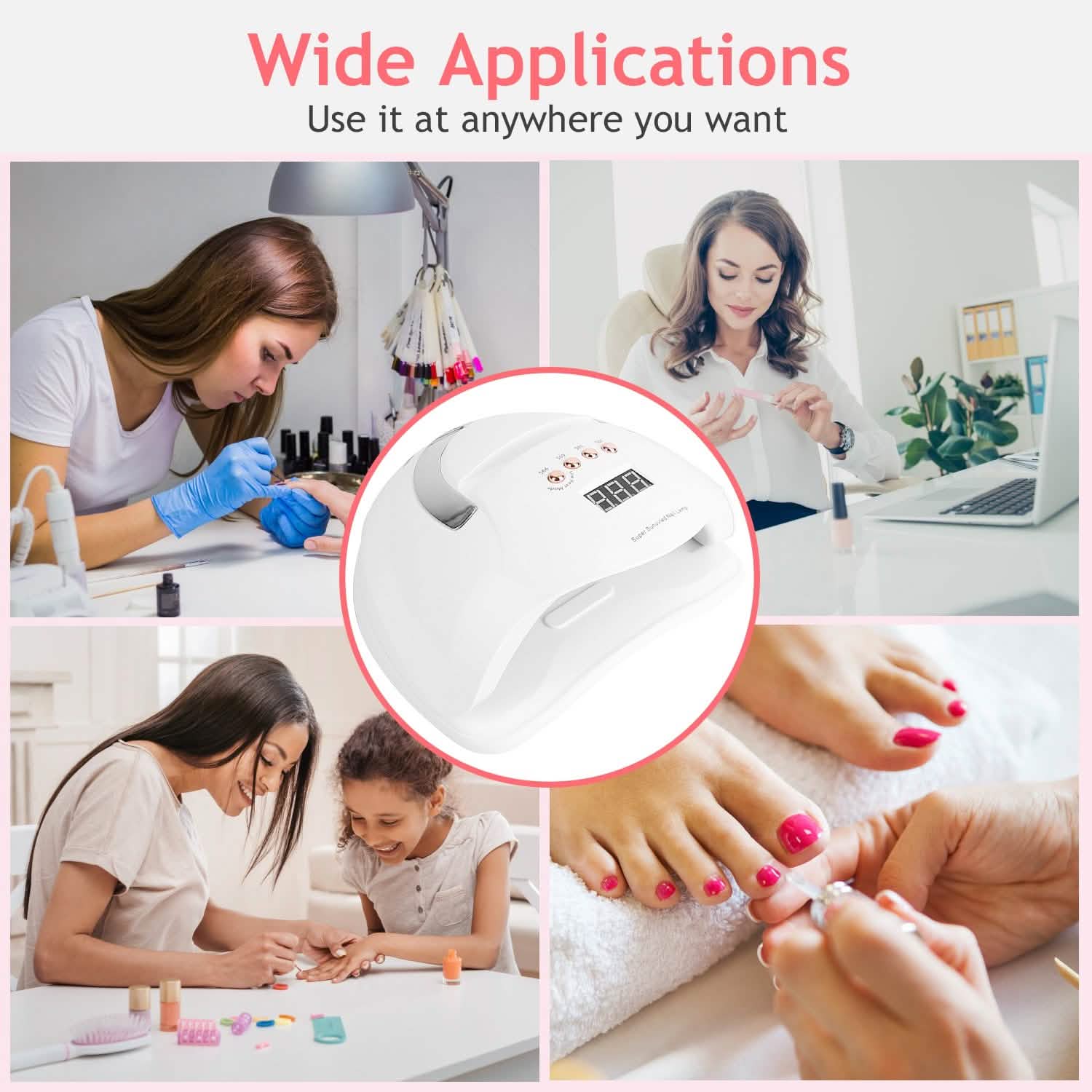 220W UV LED Nail Lamp Gel Polish Dryer Beauty & Personal Care - Tophatter Daily Deals