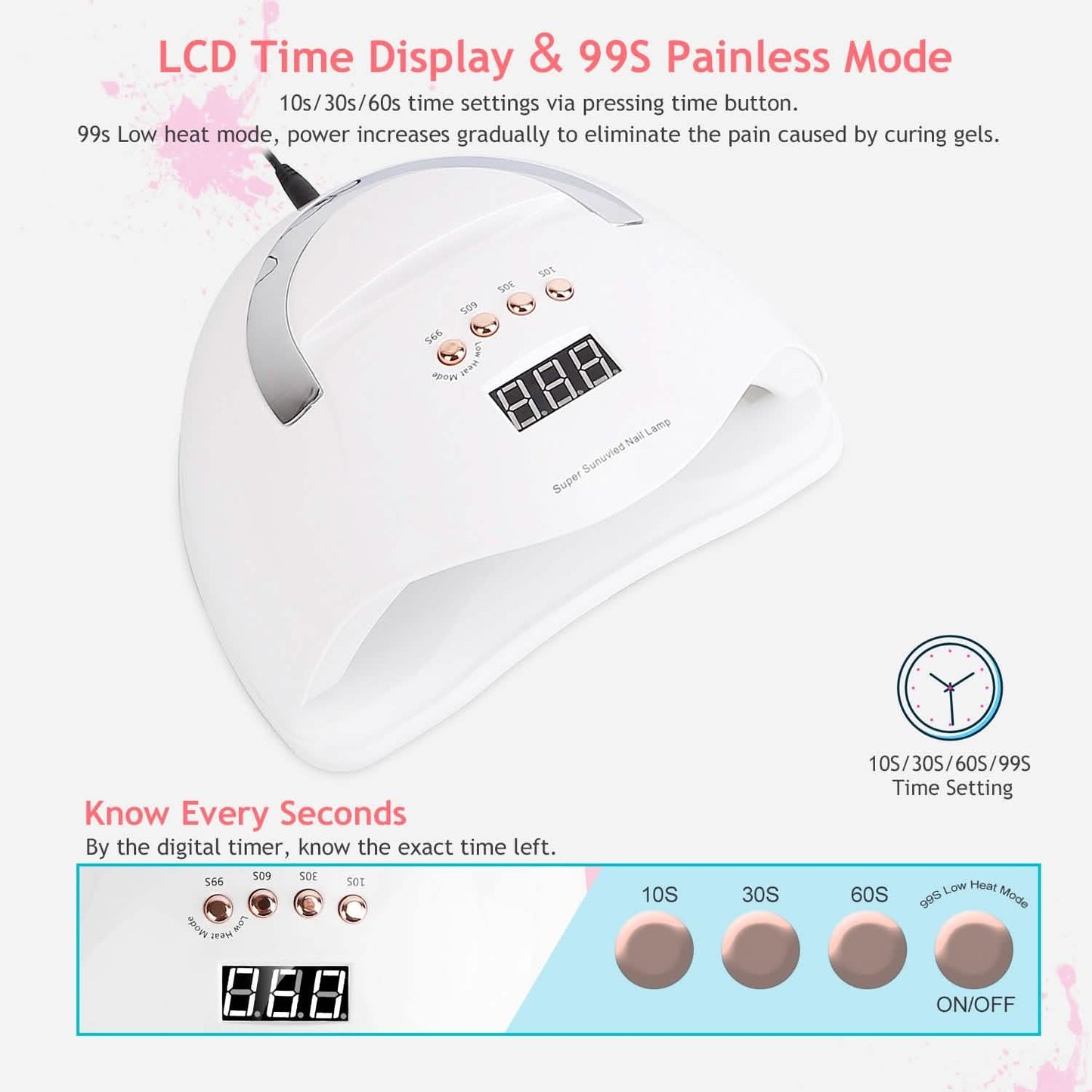 220W UV LED Nail Lamp Gel Polish Dryer Beauty & Personal Care - Tophatter Daily Deals