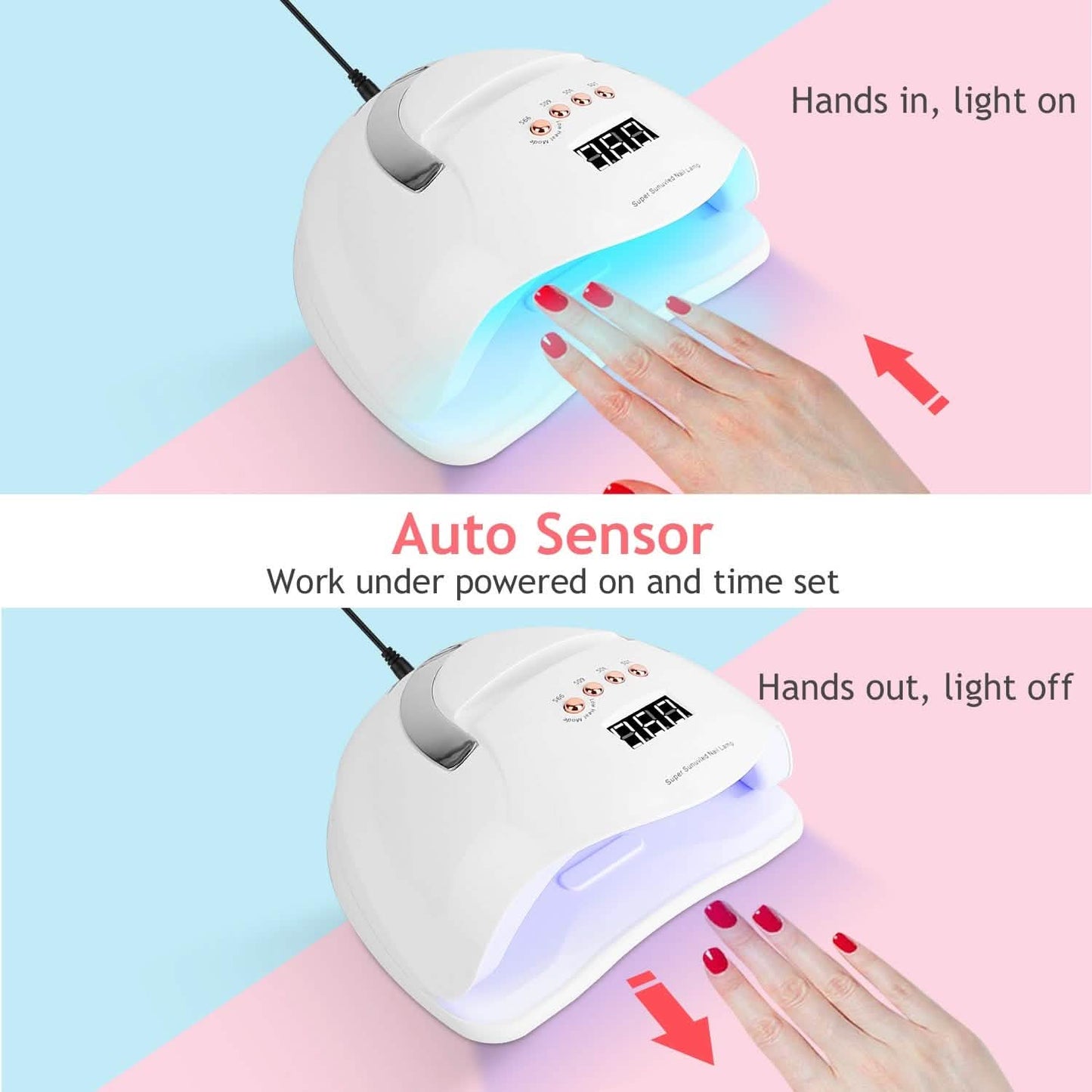220W UV LED Nail Lamp Gel Polish Dryer Beauty & Personal Care - Tophatter Daily Deals