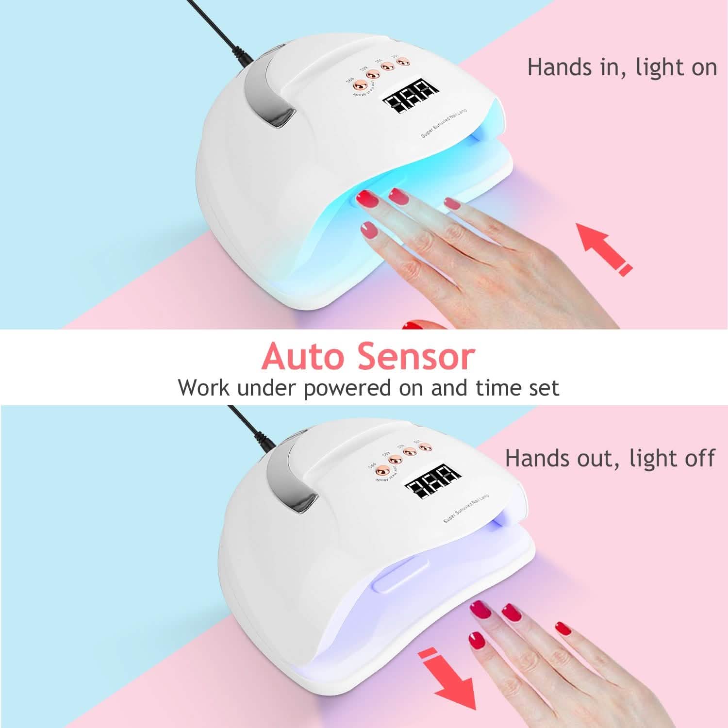 220W UV LED Nail Lamp Gel Polish Dryer Beauty & Personal Care - Tophatter Daily Deals