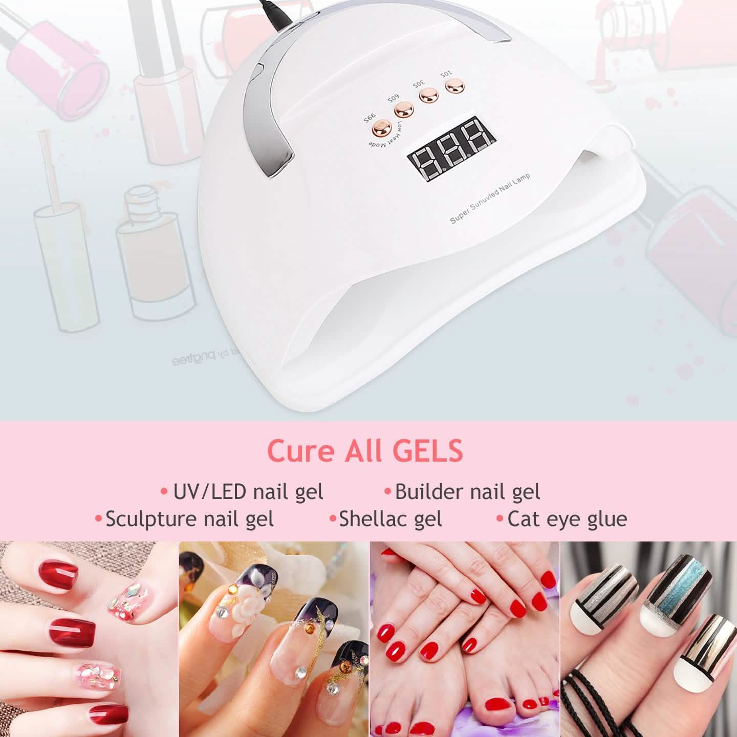 220W UV LED Nail Lamp Gel Polish Dryer Beauty & Personal Care - Tophatter Daily Deals