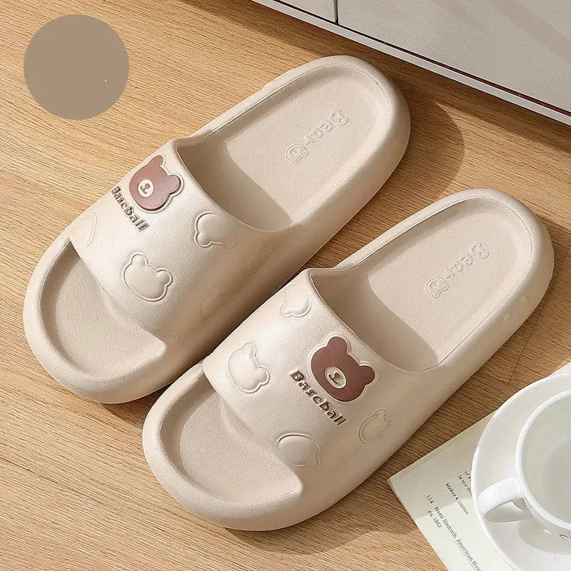 Bear-Callâ„¢ Kawaii Slippers Dark Coffee Slippers - Tophatter Daily Deals