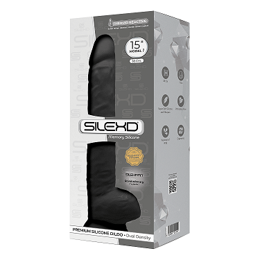 Silexd 15 Inch Model 1 Black Premium Silicone Dong with Suction Cup Base > Dildos > Oversized Toys - Tophatter Daily Deals