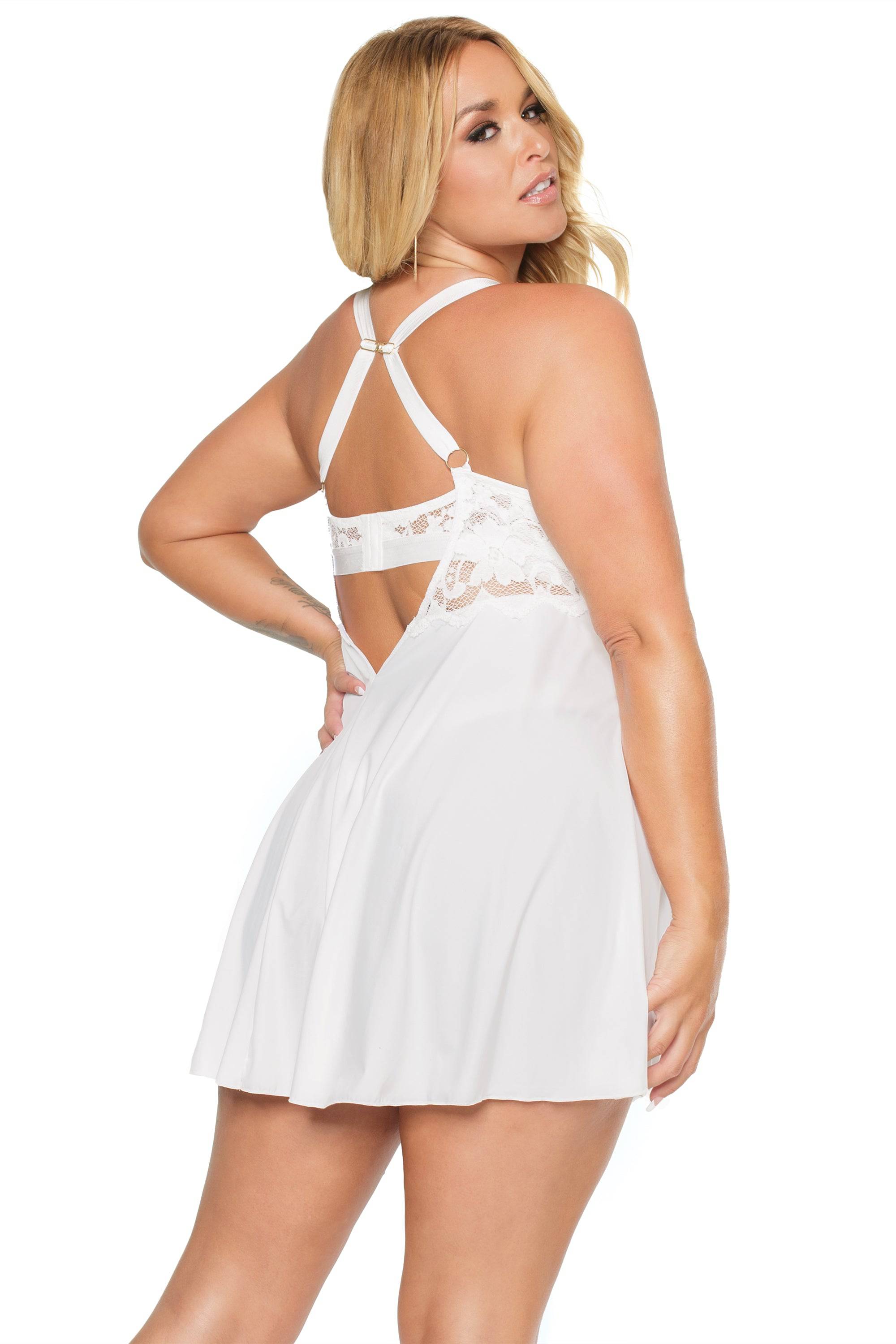 Coquette - 22123 PLUS - Babydoll & Thong Set Lingerie - Tophatter Daily Deals