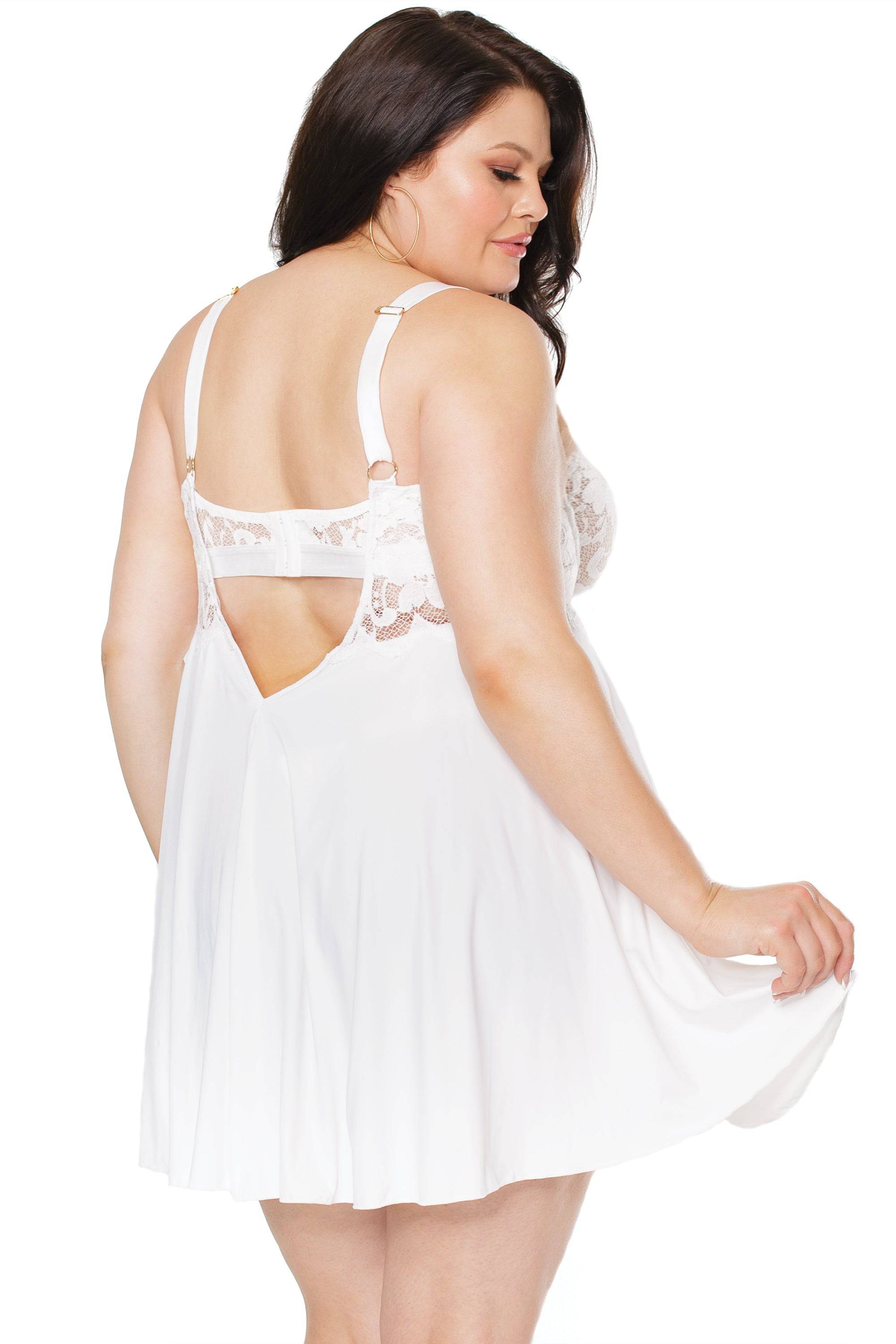 Coquette - 22123 PLUS - Babydoll & Thong Set Lingerie - Tophatter Daily Deals