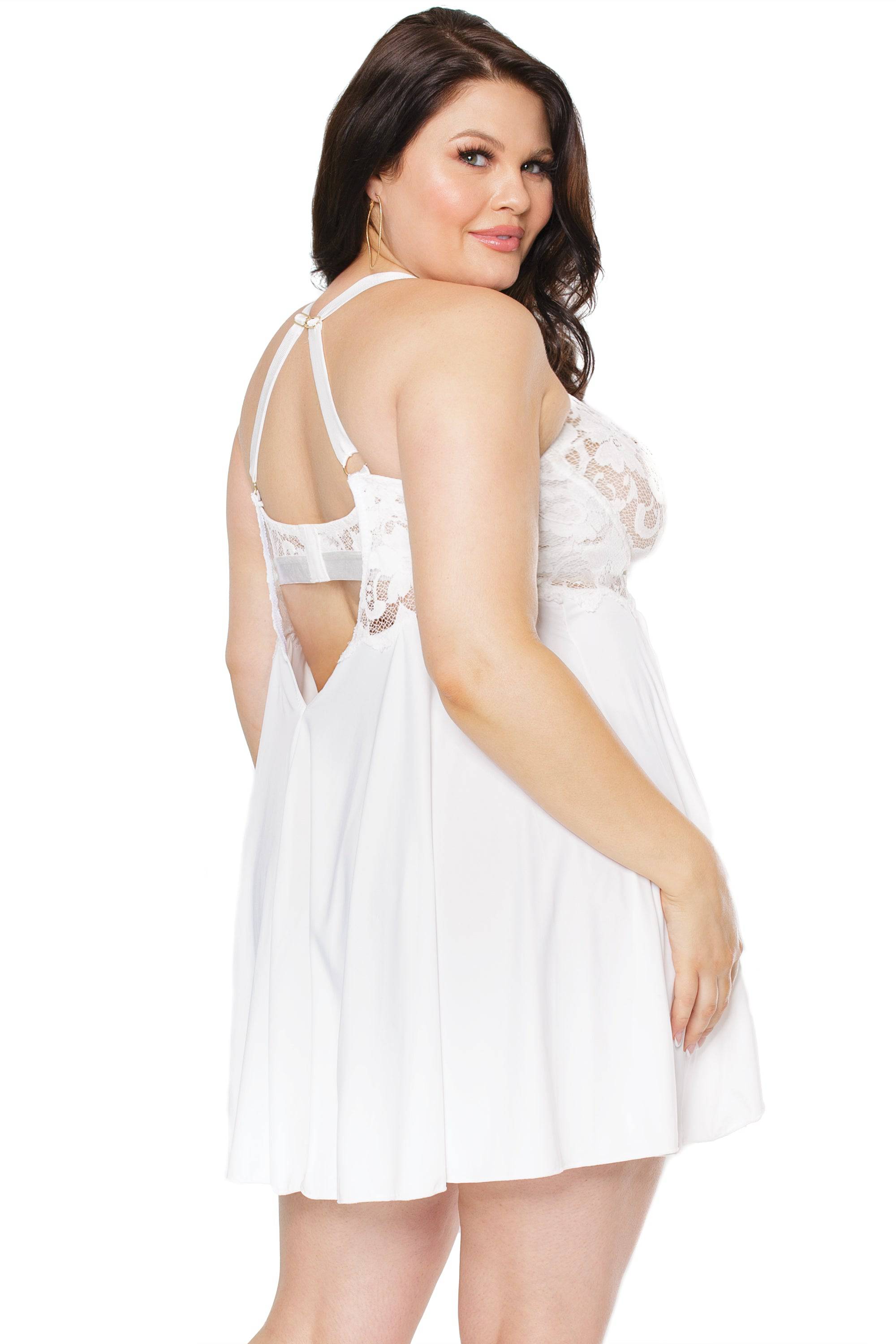 Coquette - 22123 PLUS - Babydoll & Thong Set Lingerie - Tophatter Daily Deals