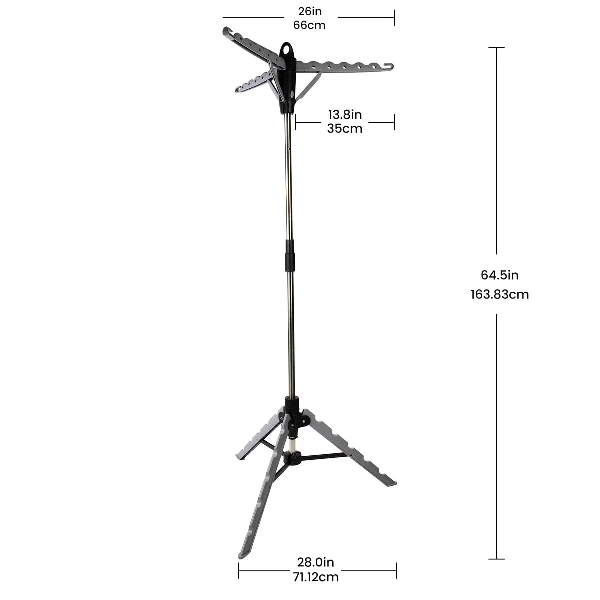 Silver Foldable Tripod Garment Drying Rack Storage & Organization - Tophatter Daily Deals