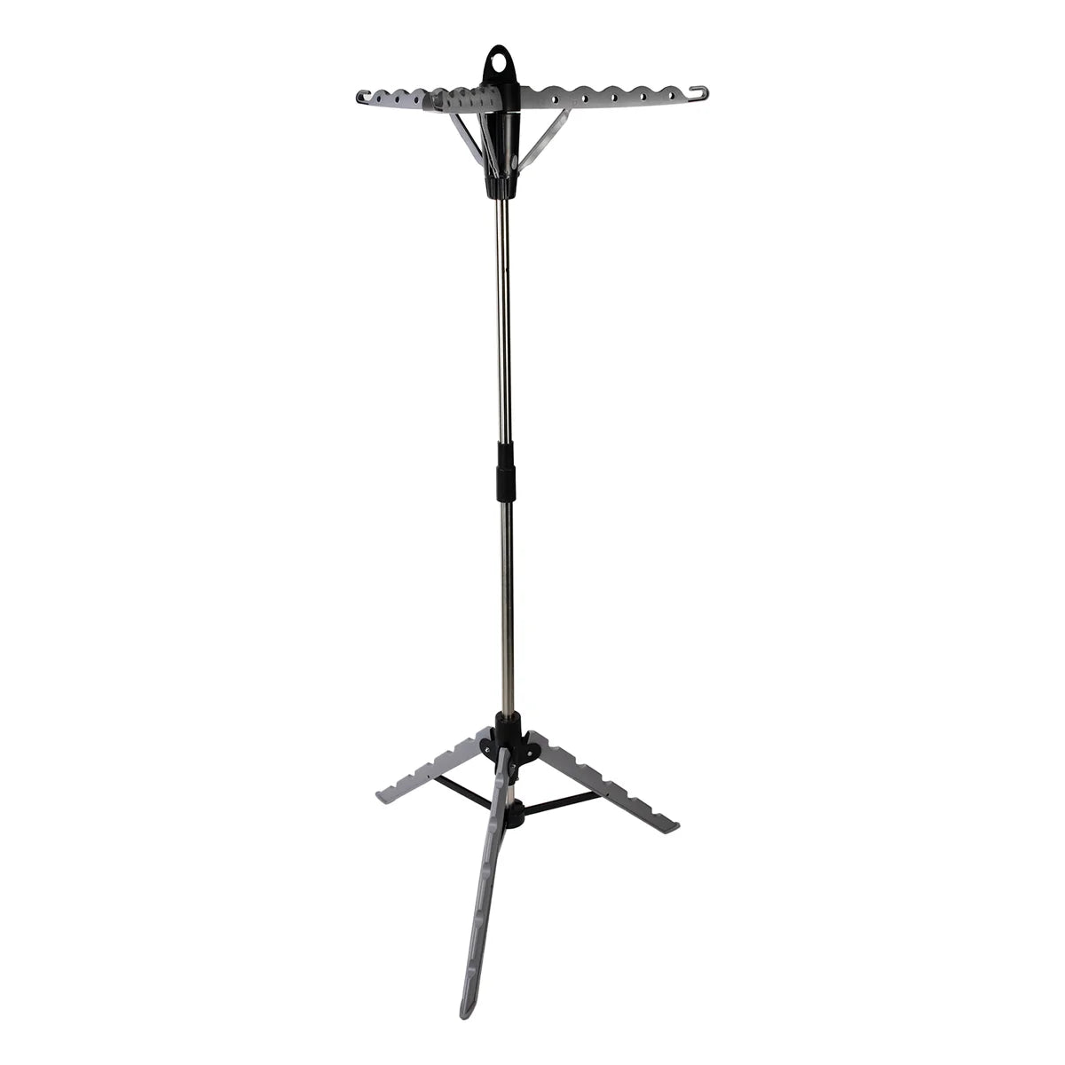 Silver Foldable Tripod Garment Drying Rack Storage & Organization - Tophatter Daily Deals