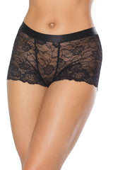 Coquette - 22132 - Unisex Lace Short - Black - OS Lingerie - Tophatter Daily Deals
