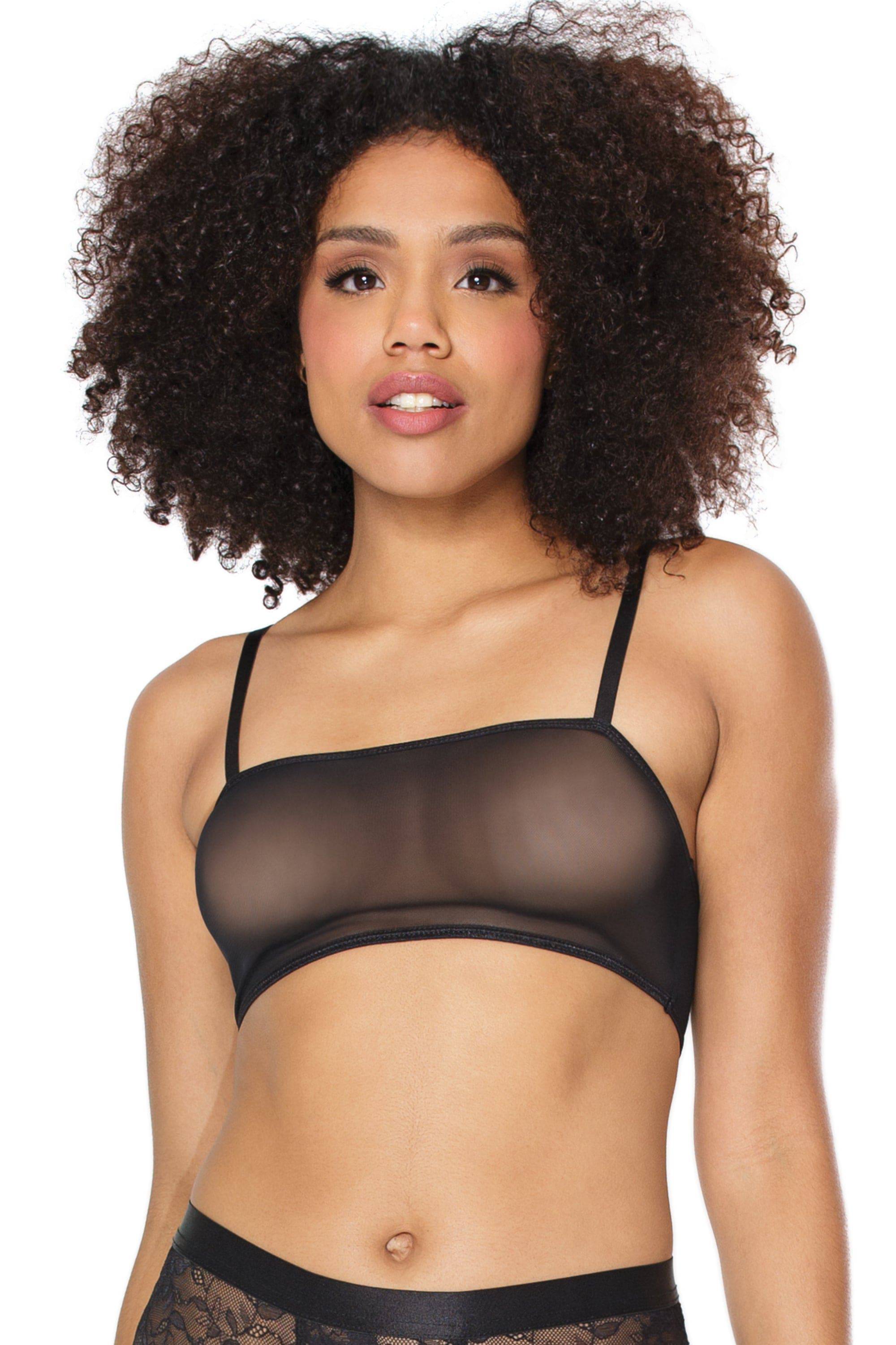 Coquette - 22135 - Mesh Bralette - Black - OS Lingerie - Tophatter Daily Deals